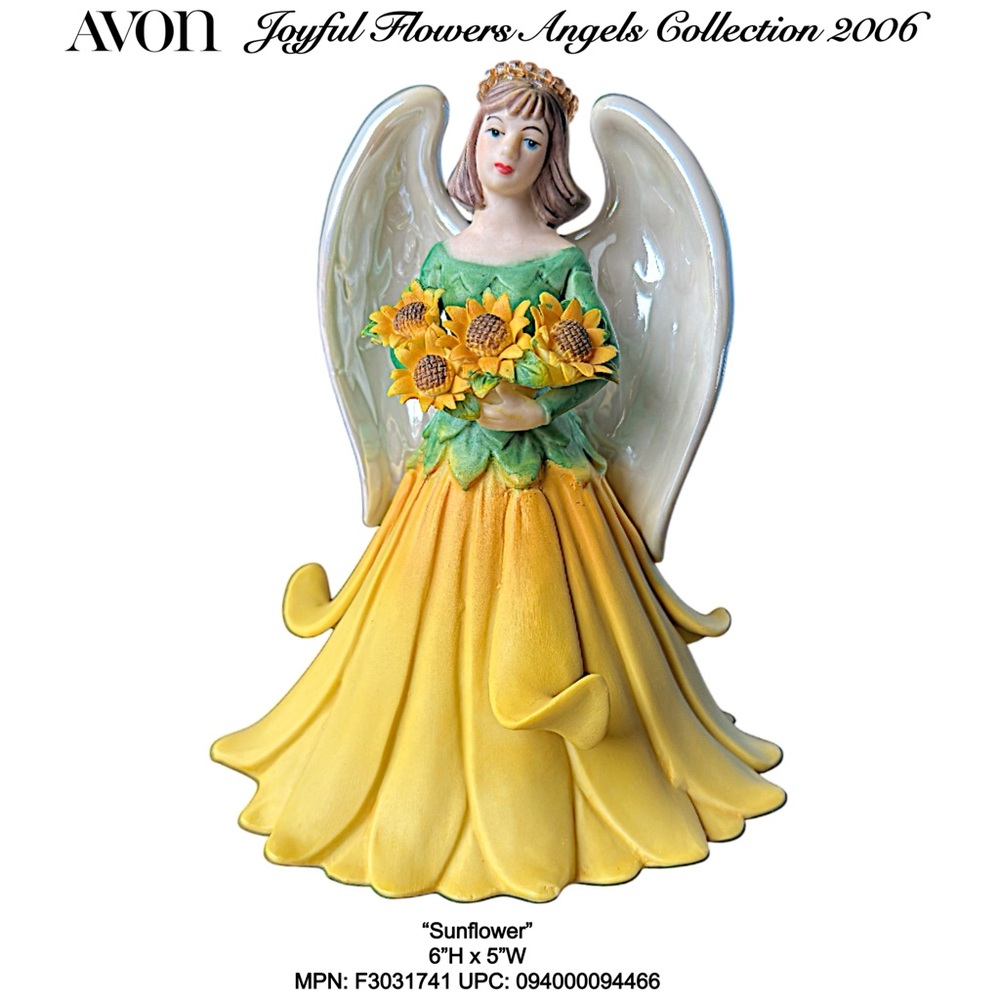 NEW IN BOX “Sunflower” Fine Porcelain Angel Figurine by Avon F3031741